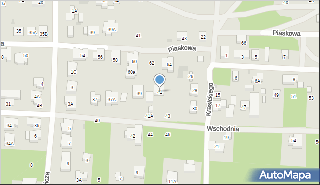 Warszawa, Wschodnia, 41, mapa Warszawy