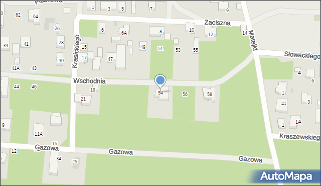 Warszawa, Wschodnia, 54, mapa Warszawy