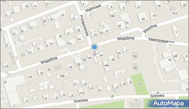 Warszawa, Wspólna, 42, mapa Warszawy