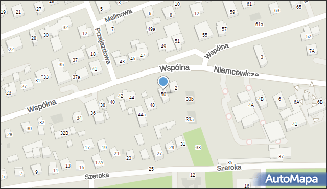 Warszawa, Wspólna, 50, mapa Warszawy