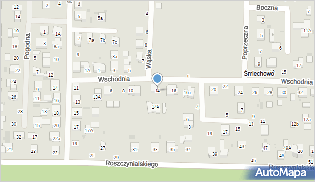 Wejherowo, Wschodnia, 14, mapa Wejherowo