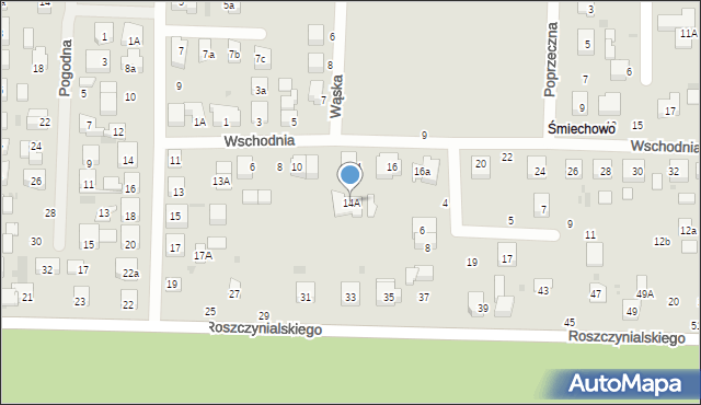 Wejherowo, Wschodnia, 14A, mapa Wejherowo