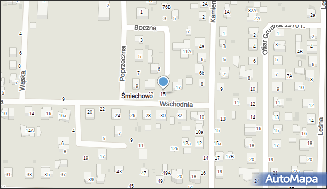 Wejherowo, Wschodnia, 15, mapa Wejherowo