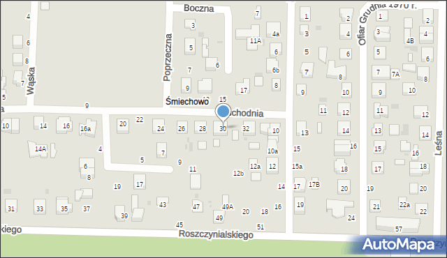 Wejherowo, Wschodnia, 30, mapa Wejherowo