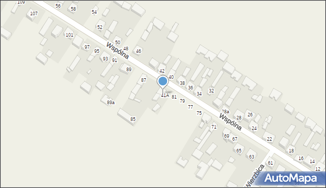 Wierzbica, Wspólna, 83, mapa Wierzbica
