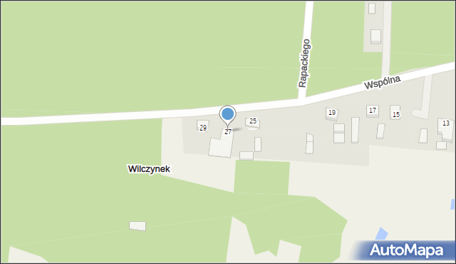 Wilczynek, Wspólna, 27, mapa Wilczynek