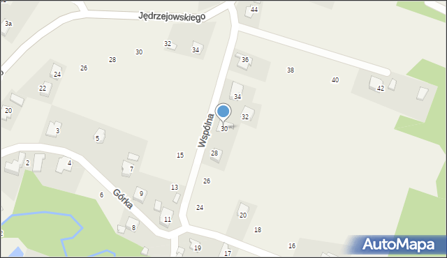 Witkowice, Wspólna, 30, mapa Witkowice