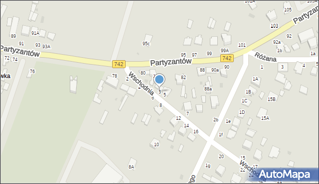 Włoszczowa, Wschodnia, 3, mapa Włoszczowa