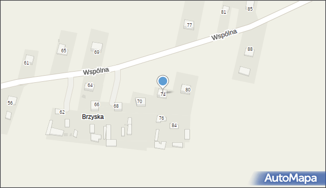 Włoszczowice, Wspólna, 74, mapa Włoszczowice