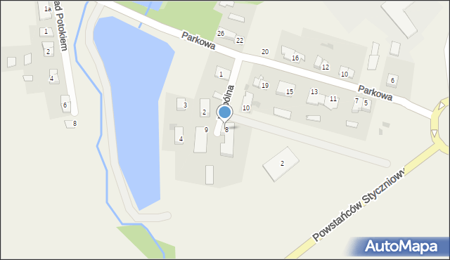 Wojanowo, Wspólna, 8/4, mapa Wojanowo