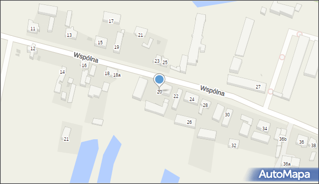 Wojcieszyce, Wspólna, 20, mapa Wojcieszyce