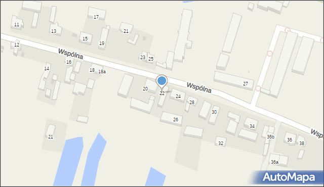 Wojcieszyce, Wspólna, 22, mapa Wojcieszyce