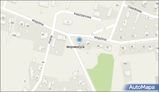 Wojcieszyce, Wspólna, 44, mapa Wojcieszyce