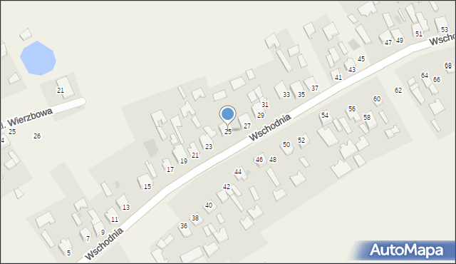 Wola Baranowska, Wschodnia, 25, mapa Wola Baranowska