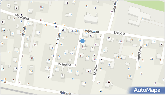 Wola Filipowska, Wspólna, 1, mapa Wola Filipowska