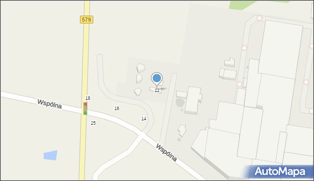 Wólka Grodziska, Wspólna, 12, mapa Wólka Grodziska