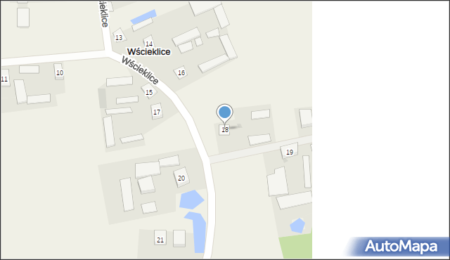 Wścieklice, Wścieklice, 18, mapa Wścieklice