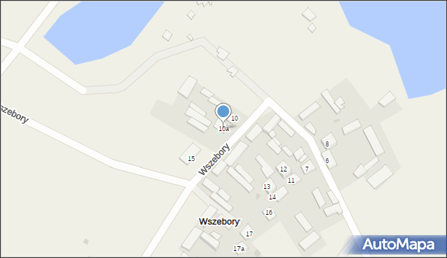 Wszebory, Wszebory, 10a, mapa Wszebory