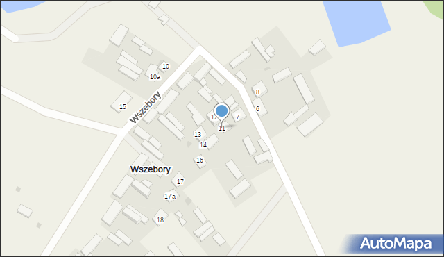 Wszebory, Wszebory, 11, mapa Wszebory