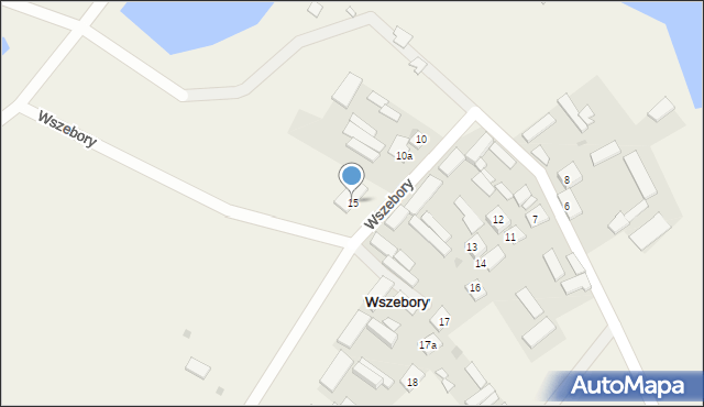 Wszebory, Wszebory, 15, mapa Wszebory