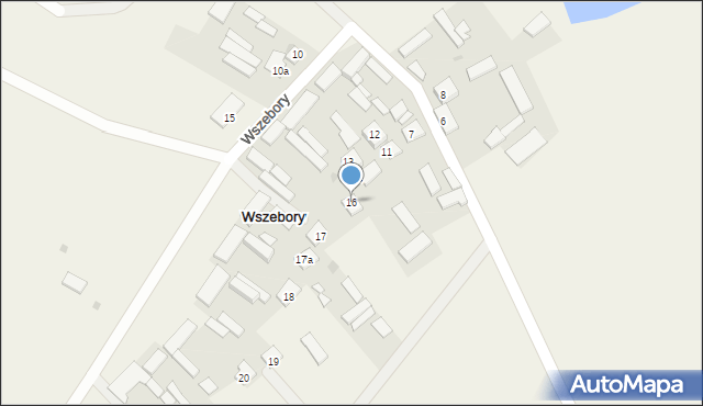 Wszebory, Wszebory, 16, mapa Wszebory