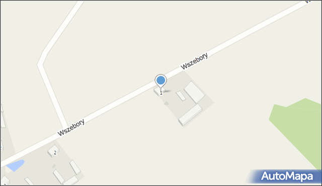 Wszebory, Wszebory, 1, mapa Wszebory