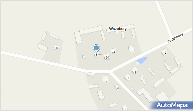 Wszebory, Wszebory, 9, mapa Wszebory