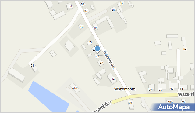 Wszembórz, Wszembórz, 43, mapa Wszembórz