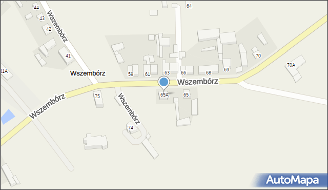 Wszembórz, Wszembórz, 65A, mapa Wszembórz