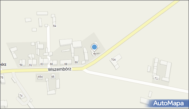 Wszembórz, Wszembórz, 70, mapa Wszembórz