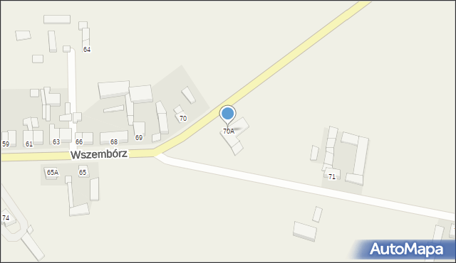 Wszembórz, Wszembórz, 70A, mapa Wszembórz