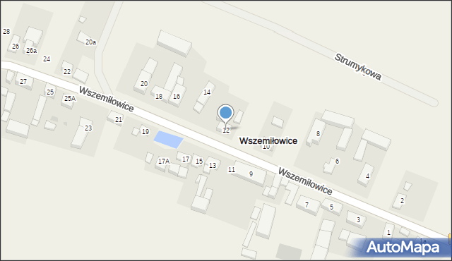 Wszemiłowice, Wszemiłowice, 12, mapa Wszemiłowice