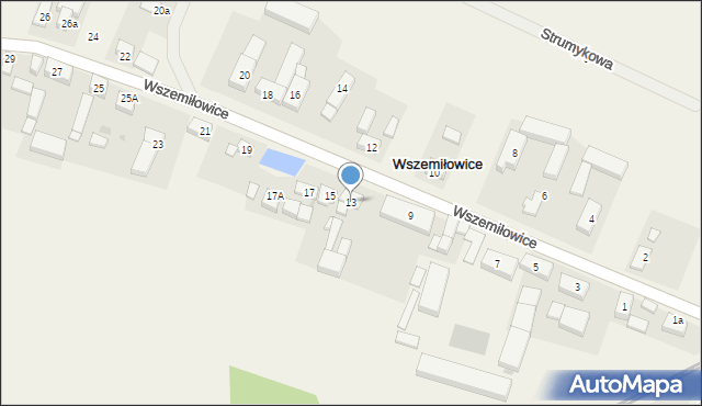 Wszemiłowice, Wszemiłowice, 13, mapa Wszemiłowice