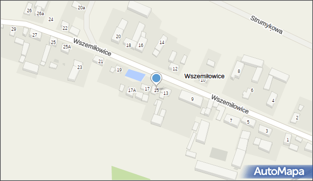 Wszemiłowice, Wszemiłowice, 15, mapa Wszemiłowice