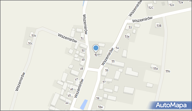 Wszemirów, Wszemirów, 52, mapa Wszemirów