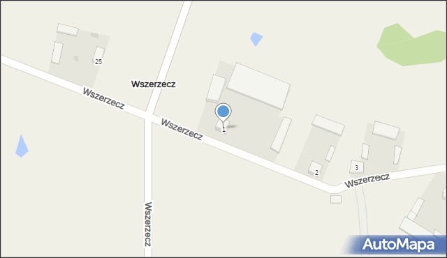 Wszerzecz, Wszerzecz, 1, mapa Wszerzecz