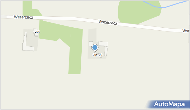 Wszerzecz, Wszerzecz, 20a, mapa Wszerzecz