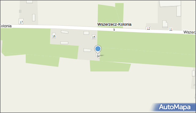 Wszerzecz-Kolonia, Wszerzecz-Kolonia, 14, mapa Wszerzecz-Kolonia