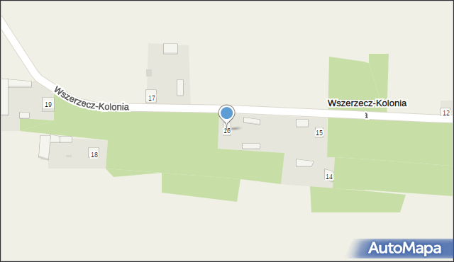 Wszerzecz-Kolonia, Wszerzecz-Kolonia, 16, mapa Wszerzecz-Kolonia