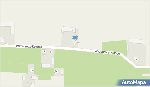 Wszerzecz-Kolonia, Wszerzecz-Kolonia, 7, mapa Wszerzecz-Kolonia