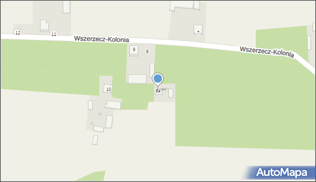 Wszerzecz-Kolonia, Wszerzecz-Kolonia, 8a, mapa Wszerzecz-Kolonia