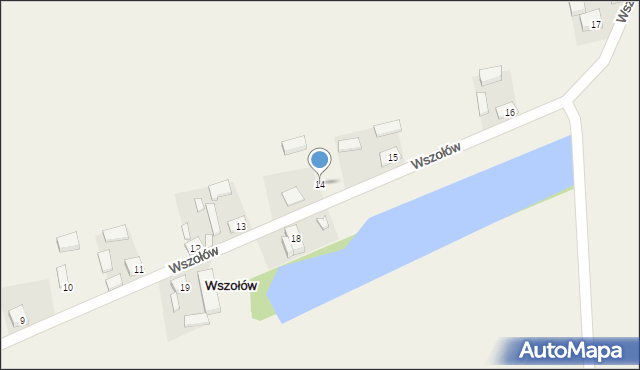 Wszołów, Wszołów, 14, mapa Wszołów