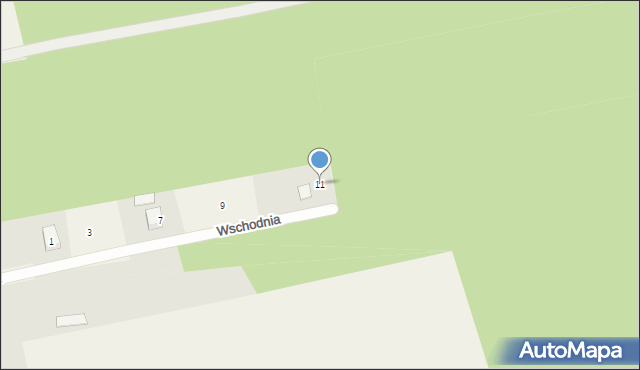 Wymysłów Francuski, Wschodnia, 11, mapa Wymysłów Francuski