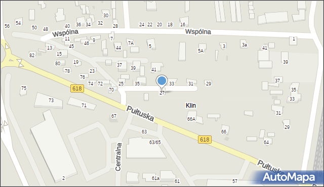 Wyszków, Wspólna, 27, mapa Wyszków