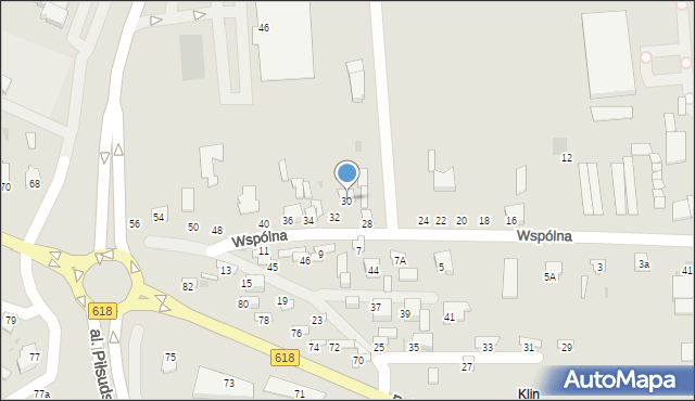 Wyszków, Wspólna, 30, mapa Wyszków