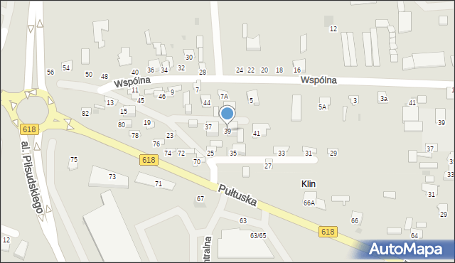 Wyszków, Wspólna, 39, mapa Wyszków