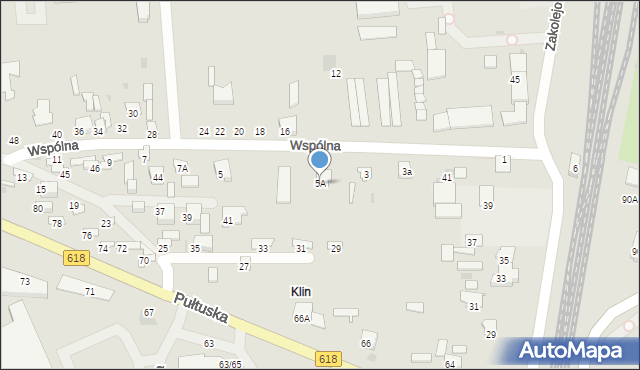 Wyszków, Wspólna, 5A, mapa Wyszków