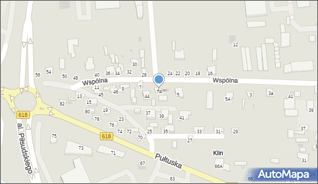 Wyszków, Wspólna, 7A, mapa Wyszków