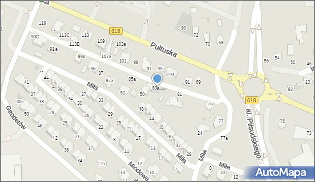 Wyszków, Wspólna, 83A, mapa Wyszków