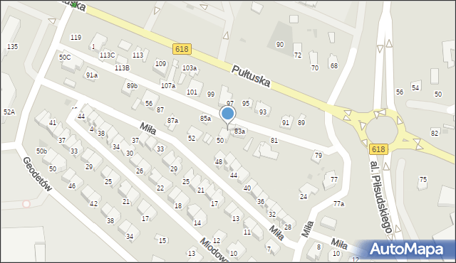 Wyszków, Wspólna, 83B, mapa Wyszków